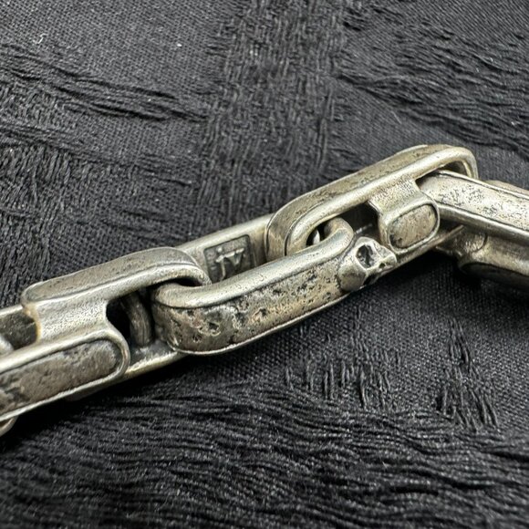 JOHN VARVATOS "Distressed" Chain Necklace in Sterling MSRP $1598 - Picture 5 of 7